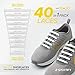 2SPORTIFY No Tie Shoelaces for Kids and Adults - Tieless Elastic Shoe lace for Sneakers Silicone Flat Laces (2 Pack) (Black - Black)