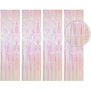 Amazon Com Btsd Home Iridescent Transparent White Foil Fringe