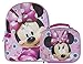 Disney Little Girls' Minnie Mouse Backpack with Lunch Box, Pink, One Size