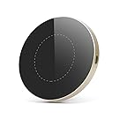 Ewin「進化版」Qi ワイヤレス充電器 急速充電 (第2世代 10W) ワイヤレスチャージャー 置くだけ充電 iPhone X/8/8 Plus/Galaxy S8/S8 Plus/S7/S7 Edge/S6/S6 Edge/Note 8/Note 5/Nexus 5/6 対応 他のQi対応機種 qi 充電器 USBケーブル付(G3丸形, ゴールド)