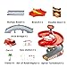 GAMZOO Tracks Toy Set for 2,3,4 Years Old Boys and Girls with 96 PCS Flexible Race Track, Fire Truck Vehicles, Spiral Track and Bridge Firehouse Toys Christmas and Birthday Gifts