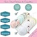 Bamboo Viscose Nursing Pads - 14 Washable Pads with Wash and Storage Bags - Breastfeeding Nipple Pads for Maternity - Reusable Breast Pads for Breastfeeding (Pastel Touch, X-Large 5.5”)