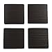Stay! Furniture Pads, Square Furniture Grippers, Gripper Pads, Protect Your Floor | Works on Hardwood Floors and Carpet, Anti-Slip | Square, Black, Set of 4 (5 inch)