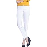 SLIM-SATION Women's Wide Band Ankle Pant Pull-on Pant with Tummy Control