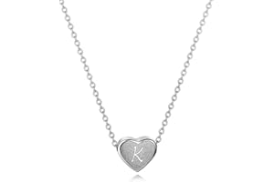 PORPI-JOJO Initial Necklace for Women Letter Necklaces for Girls 18k Gold Plated Heart Pendant Necklace Jewelry for Little Girls Birthday Gifts for Teens