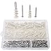 Hilitchi 200 Pieces 2 Size Plastic Self Drilling Drywall and Hollow-Wall Anchors with Tapping Screws Assortment Kit