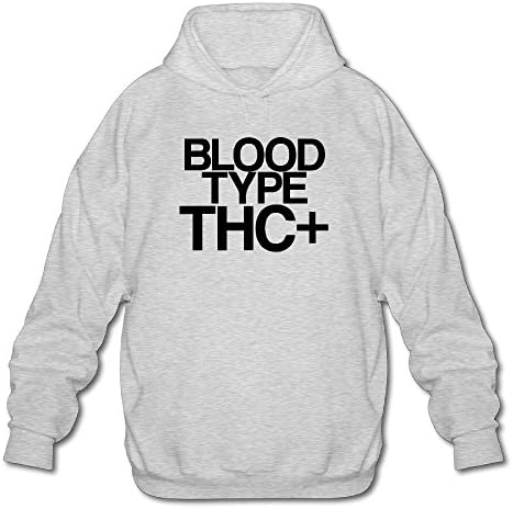 Pethe4d Blood Type THC+ Big Men's Pullover Printed Hoodie With Long Sleeve