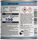 Nitromors Hammered Metal Paint Black 250ml UV Rust Protection Doors Gates view 2