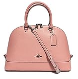 Coach Cross Grain Leather Sierra Satchel Crossbody Bag Purse Handbag (Blush)