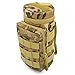 Mopaclle Tactical MOLLE Water Bottle Pouch H2O Hydration Carrie for Outdoor Travel Activities with Adjustable Shoulder Strap - Black