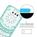 LG V30 Clear Case,AnoKe LG V30 Plus Cases with Screen Protector Scratch Resistant Mandala Cute Girls Women Ultra Thin Slim Fit TPU Bumper Hybrid Hard Protective Phone Cover for LG V30 V30+ TM CH Mint