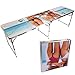 CAN'T STOP PARTY SUPPLIES Portable Tailgating Beer Pong Table Easily Foldable - Choose Your Design (Triple Lady)