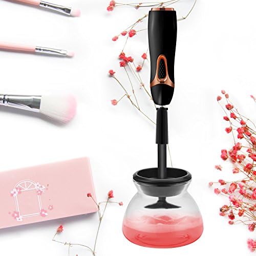 Auxoda Makeup Brush Cleaner, Automatic Clean and Dry Makeup Brushes in Seconds for All Size Makeup Brushes Cleaning - Black