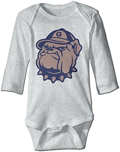 OOKOO Baby's Georgetown University Hoyas Bulldog Bodysuits Ash 18 Months