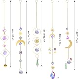 OFFCUP Crystal Suncatchers 5pc Rainbow Prism Sun Catchers Set view 3