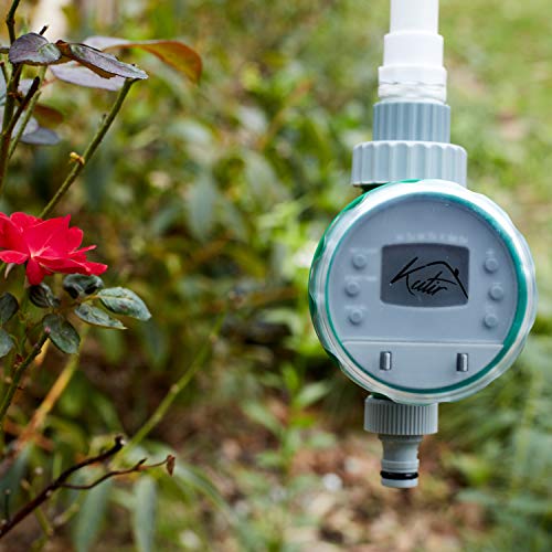 One Outlet Programmable Hose Faucet Timer - Automatic On Off Water Faucet Timer with Rain Delay, Manual Control to Perfectly Water Your Garden, Plants and Patio - Thumbnail 5