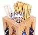 BARBARI Bamboo Coffee Capsules Pod Holder Carousel.Holds 80 Coffee Capsules Storage Organizer .Elegant and Modern Wooden Finish.360-degree Rotation.