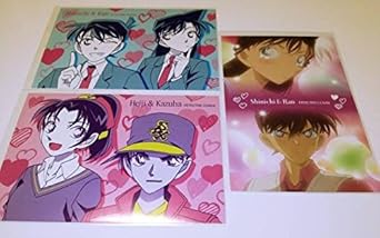 Amazon 名探偵コナン 新一 蘭 平次 和葉 ポストカード 3枚セット コナンプラザ 限定 コナン アニメ 萌えグッズ 通販