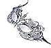 Signstek Venetian Luxury Style Metal Filigree Princess Masquerade Mask, Black