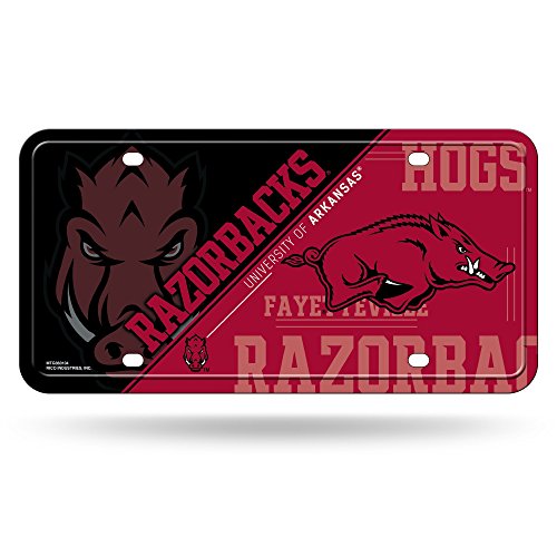 NCAA Arkansas Razorbacks Metal Auto Tag
