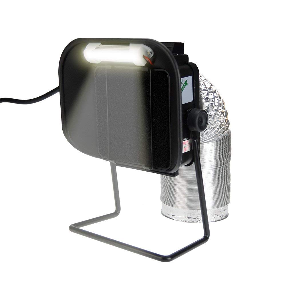 Aoyue 486+ Fume Extractor and Solder Smoke Absorber Fan with Exhaust Hose and Light