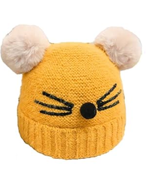 World Baby Kids Toddler Cartoon Knit Cap Warm Earflap Hat