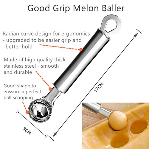 Wenscha Melon Baller Scoop Ice Cream Scoop Fruit Scooper Spoon
