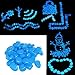 150 Pcs Glow in The Dark Pebbles for Walkways Garden Decorative Glow Stones Rocks for Indoor and Outdoor Decor