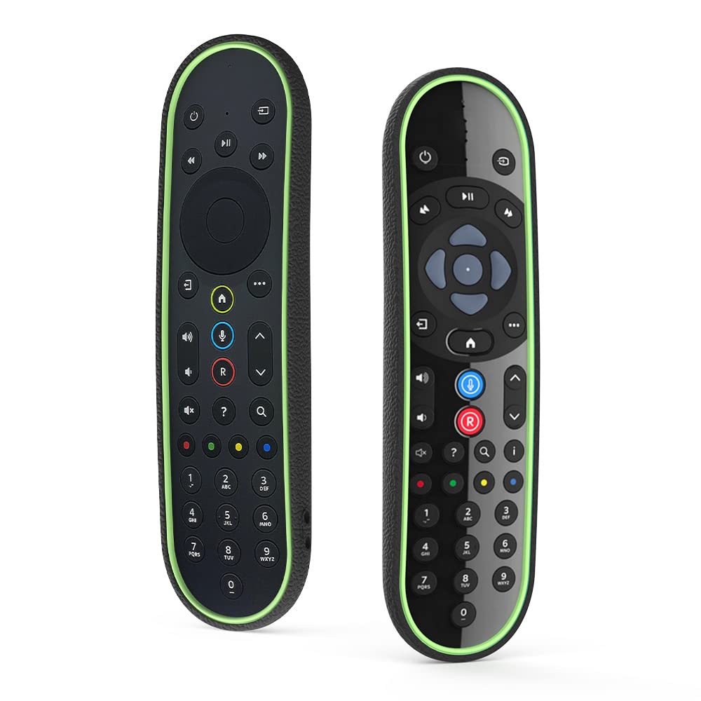 Sky Q Remote Control Cover - Compatible with Sky Q EC201/EC202/EC302, Fit a Glove, Silicone Protection, Good Grip, Shockproof Cover with Anti-Lost Hand Strap (Black Green)