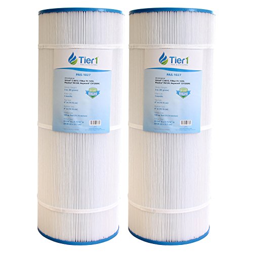 Tier1 Hayward C1200 Star-Clear Plus, Filbur FC-1293, Pleatco PA120, Unicel C-8412 Comparable Replacement Pool Filter Cartridge (2 Pack)
