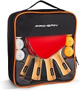 PRO-SPIN Table Tennis Bats 4-Player Set with 3-Star Balls Case view 9