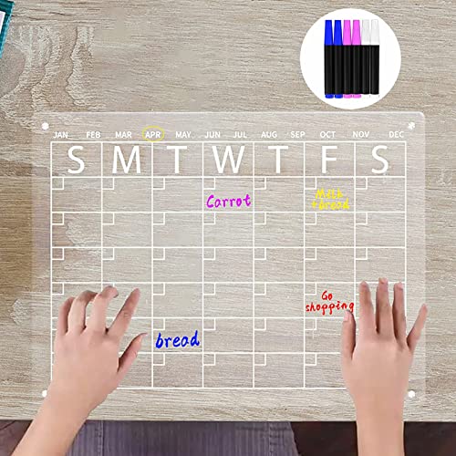 Magnetic Dry Erase Calendar Board for Fridge,17\