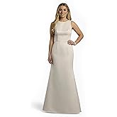 David's Bridal The Edit High Neck Satin Bow Back Mermaid Wedding Dress