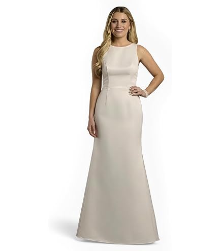 David's Bridal Tank Square Neck Lace A-Line Wedding Dress, Soft White Gown