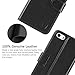 iPhone SE Case, iPhone 5S Case, SHIELDON Genuine Leather Wallet Case for iPhone 5 / 5S / iPhone SE, Folio Flip Case Cover with Kickstand & Credit Card Slots [Magnetic Clasp], Black
