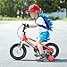 Goplus Freestyle Kids Bike Bicycle 12inch/ 16inch/ 20inch Balance Bike with Training Wheels for Boy's and Girl's (Red, 12-inch)