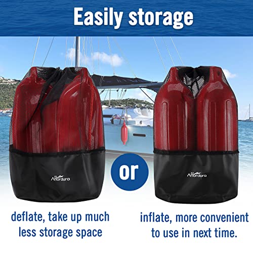 Affordura Boat Fender 4 Pack Boat Bumpers Fenders With 4 Ropes, Boat