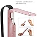 Meko Stylus Pen Case Holder Sleeves for Apple Pencil(1st and 2nd Gen), Premium Genuine Leather Case Pouch Built-in Elastic Band for Stylus Pens - Rose Gold¡­