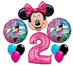 Minnie Mouse #2 2nd Second Happy Birthday Balloon Party Set Mylar Latex Disney by Anagram