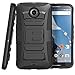 Nexus 6 Case, i-Blason **Dual Layer** [Kickstand] Google Nexus 6 Case (2014 Release) Prime Series Holster Cover with Kickstand and Locking Belt Swivel Clip for Motorola Nexus 6 Phone (Black)