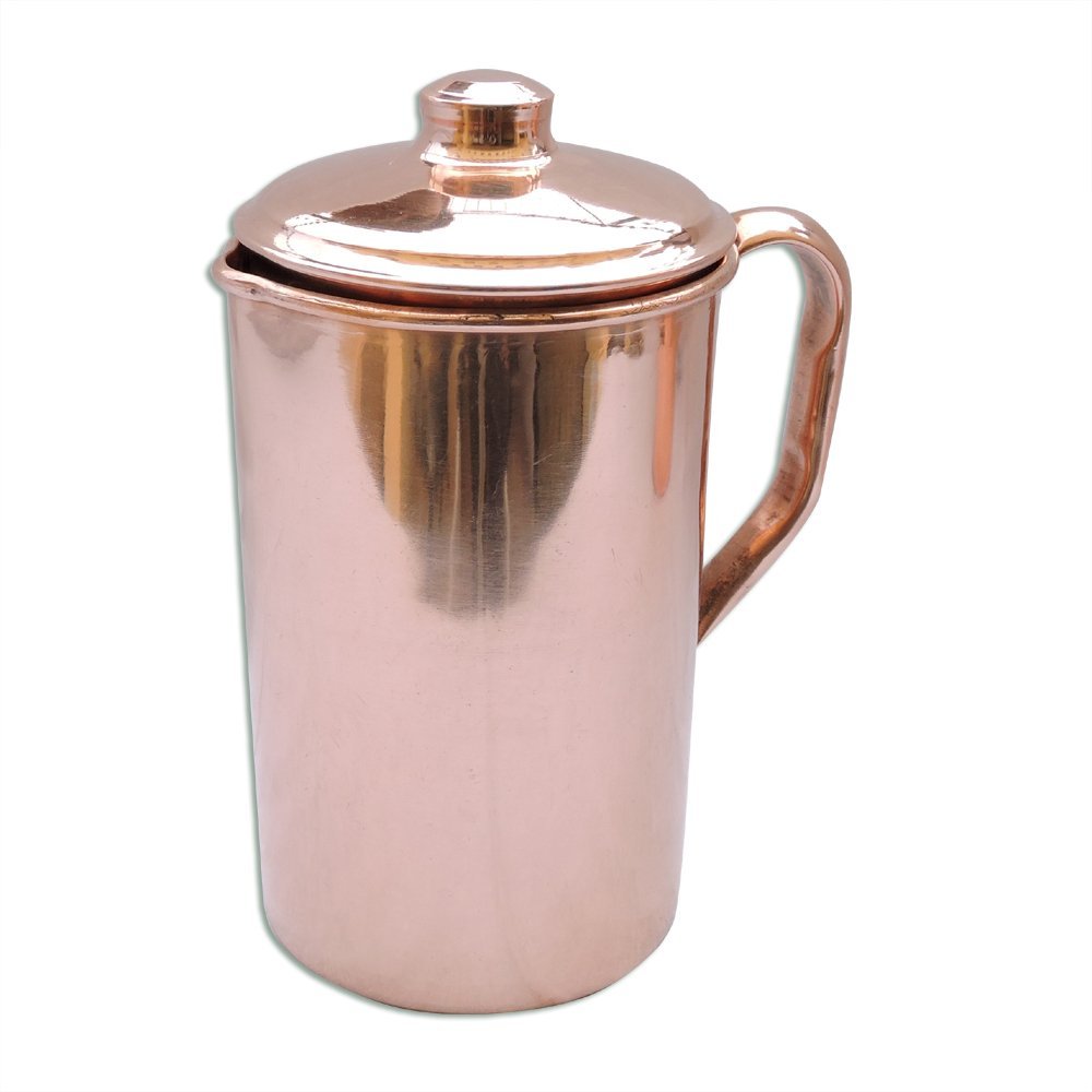 Pure Copper Water Jug Copper Pitcher for Ayurveda Health Benefit by