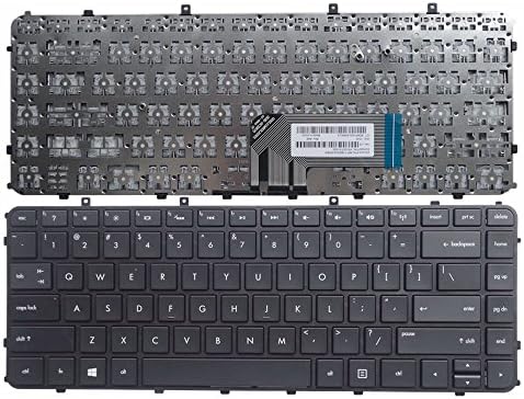 GZEELE Keyboard for HP envy4 1004 1008 1128 1000 1247 envy 6 1015 1214TX Envy4-1005TX 1005 1220 1218 1024 1006 1237 1228 1004TX 1040 1214 Laptop Keyboard with frame US Black