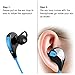 APEKX B2 Wireless Bluetooth Headphones, Lightweight Earbuds, Sports Headset, Running Jogging Gym Workout with Mic for iOS, Android, MP3 and More(Blue)