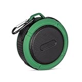 BSWHW Wireless Outdoor Portable Bluetooth 3.1 & Shower Speaker with Bass,Stereo,Super Waterproof Dustproof Shockproof, Sport Hi-Fi, For iPhone,iPad,Samsung,HTC, PC or More - Army Green