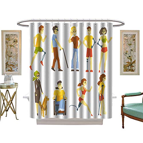 Luvoluxhome Shower Curtains With Shower Hooks Young People With