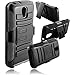 Thousand Eight(TM) For LG Volt LS740 - Hybrid Armor Stand Case With Holster and Locking Belt Clip + [FREE LCD Screen Protector Shield(Ultra Clear)+Thousand Eight (TM)Touch Screen Stylus] (H Black)