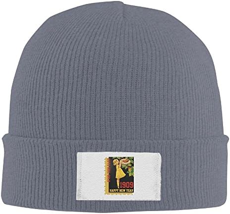 Happy New Year Cute Girl Gold 1909 Unisex Cashmere Cute Style Beanie Hat Winter Knit Caps