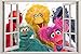 Sesame Street 3D Window Decal Wall Sticker Art Mural Elmo Cookie Monster H750, Regular