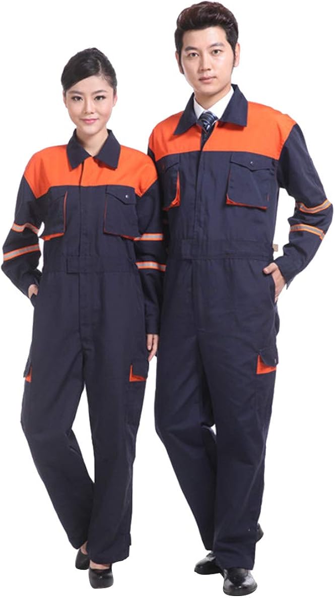 Amazon Nanxson つなぎ 安全服 ツナギ おしゃれ 作業着 ワーク服 作業服 道路 清潔 建設 工場 工事 安全注意 続き服 デニム おしゃれ 長袖 制服 反射ループgz0004 コート ジャケット 通販