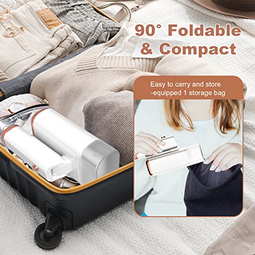 Foldable Handheld Steamer for Clothes, 1000W 20S Fast Heat-up Portable Garment Steamer with Brush and Measure cup, Clothes Steamer Fabric Wrinkle Remover with a Storage bag for Home Office Travel